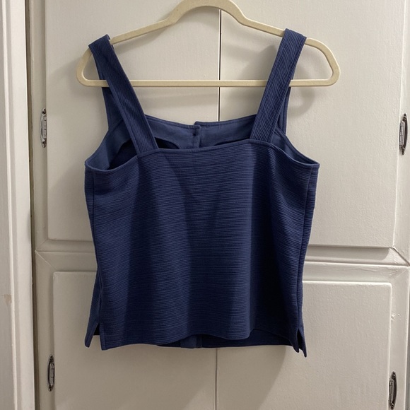 NWT J Crew Thick Blue Button Down Tank - Picture 5 of 6